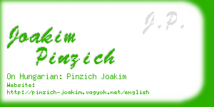 joakim pinzich business card